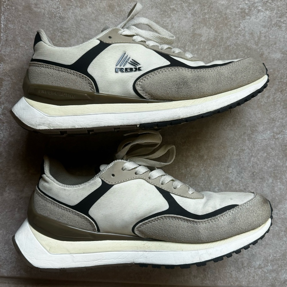 RBX Cream and Black Sneakers - Picture 2 of 7
